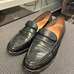 Madewell Black Leather Penny Loafers Flats Sz 9